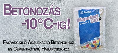 betonozás -10°C-ig