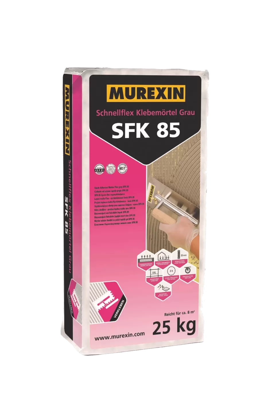 Murexin SFK 85 Trass Gyors-flex ragasztóhabarcs
