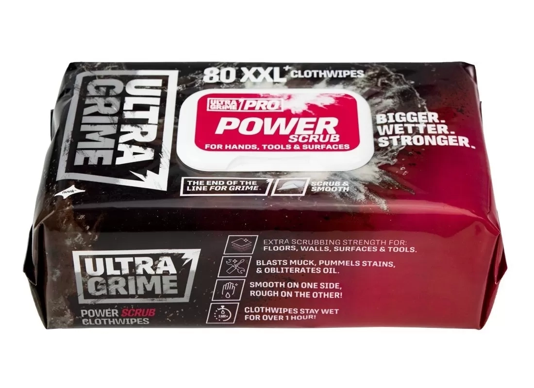 Ultragrime PRO PowerScrub nedves törlőkendő