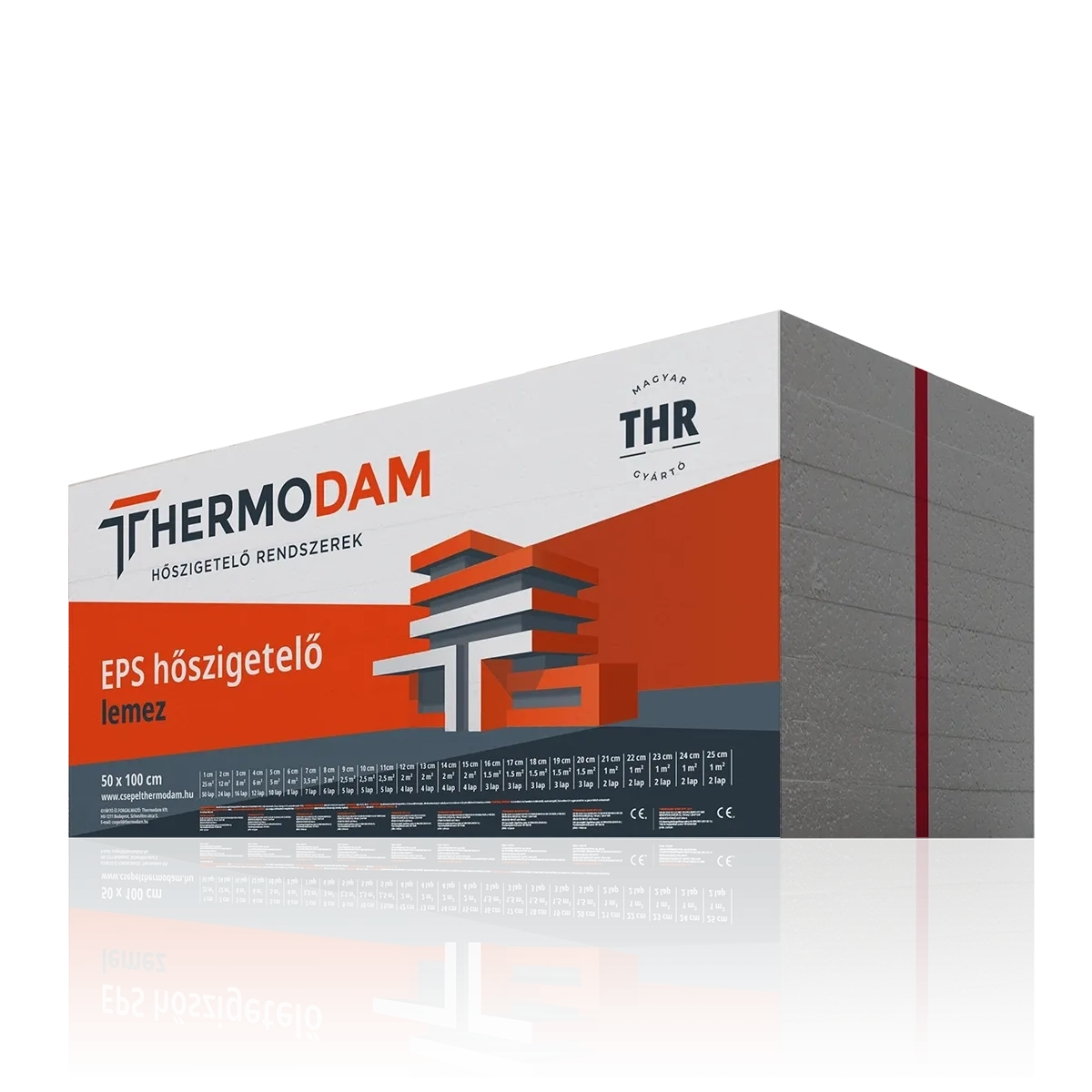 Thermodam Szürke EPS 80 Homlokzati Hőszigetelő Lemez
