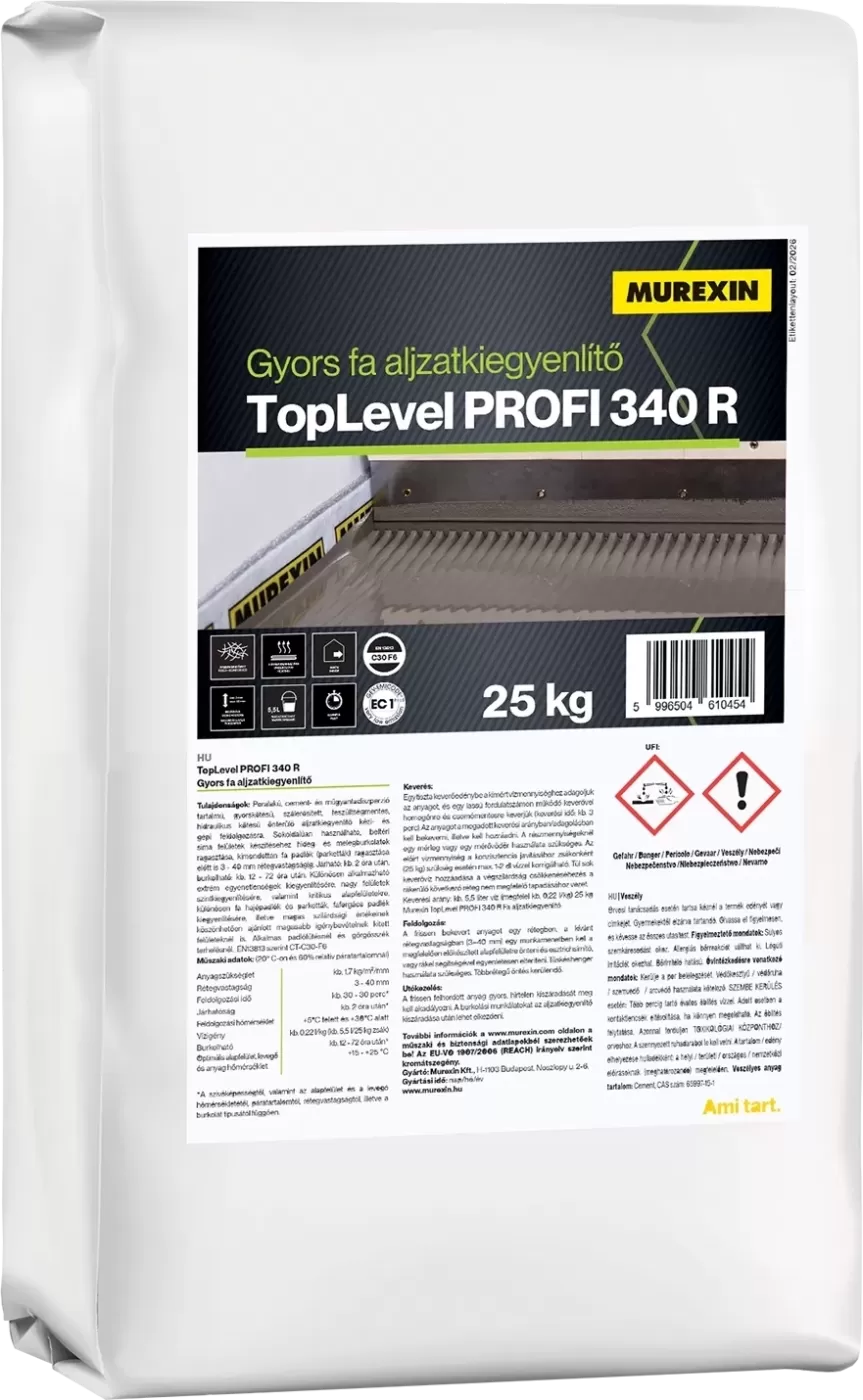 Murexin TopLevel PROFI 340 R Fa aljzatkiegyenlítő