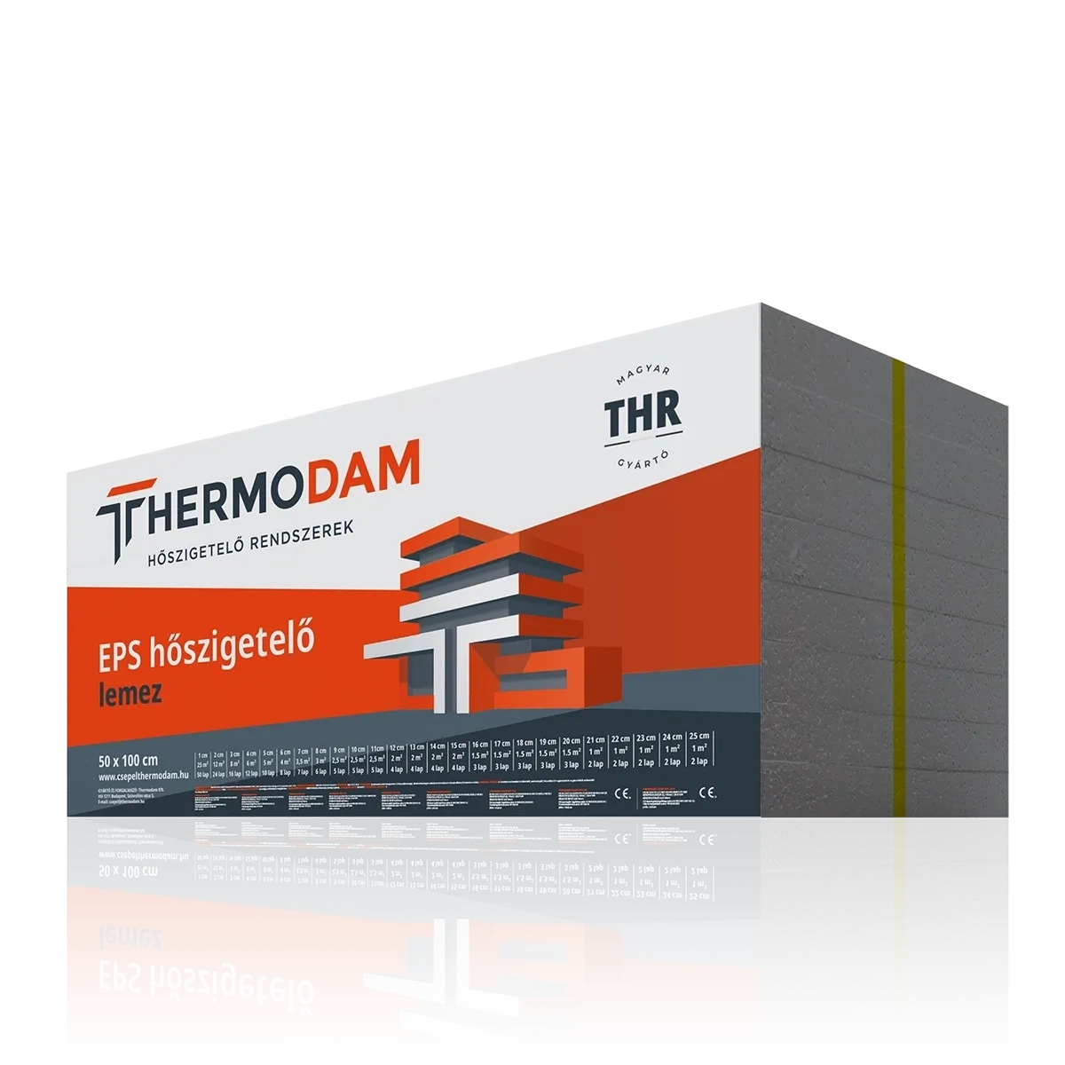 Thermodam Szürke EPS 100 Lépésálló Hőszigetelő Lemez